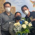 Doctors smiling in masks Wilson & Kim Orthodontics in Novato, CA